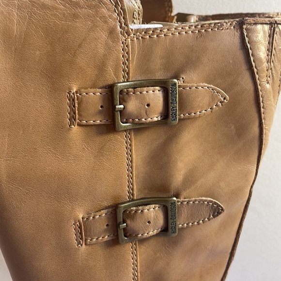 Tan Leather Harley-Davidson Heeled Boots NWT Size 6 - Picture 8 of 13